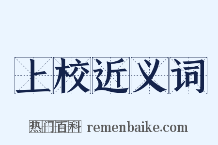 上校近义词是什么意思的图片